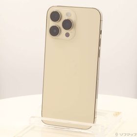 (中古)Apple iPhone14 Pro Max 128GB ゴールド MQ983J/A SIMフリー(196-ud)