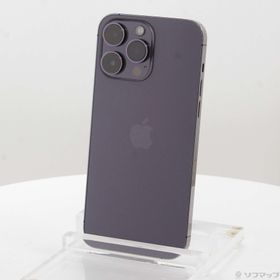 (中古)Apple iPhone14 Pro Max 128GB ディープパープル MQ993J/A SIMフリー(269-ud)