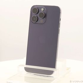 (中古)Apple iPhone14 Pro Max 128GB ディープパープル MQ993J/A SIMフリー(262-ud)