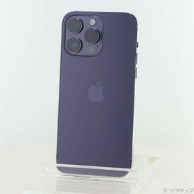 (中古)Apple iPhone14 Pro Max 128GB ディープパープル MQ993J/A SIMフリー(258-ud)