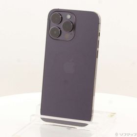 (中古)Apple iPhone14 Pro Max 128GB ディープパープル MQ993J/A SIMフリー(348-ud)