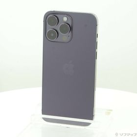 (中古)Apple iPhone14 Pro Max 128GB ディープパープル MQ993J/A SIMフリー(377-ud)