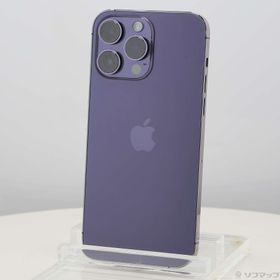 (中古)Apple iPhone14 Pro Max 128GB ディープパープル MQ993J/A SIMフリー(269-ud)
