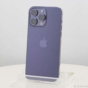 (中古)Apple iPhone14 Pro Max 256GB ディープパープル MQ9E3J/A SIMフリー(305-ud)