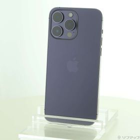 (中古)Apple iPhone14 Pro Max 256GB ディープパープル MQ9E3J/A SIMフリー(348-ud)