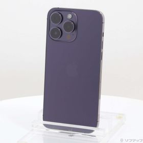 (中古)Apple iPhone14 Pro Max 256GB ディープパープル MQ9E3J/A SIMフリー(196-ud)