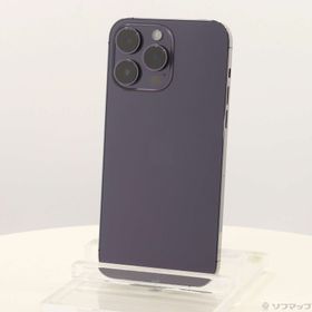 (中古)Apple iPhone14 Pro Max 256GB ディープパープル MQ9E3J/A SIMフリー(247-ud)