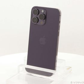 (中古)Apple iPhone14 Pro Max 256GB ディープパープル MQ9E3J/A SIMフリー(305-ud)