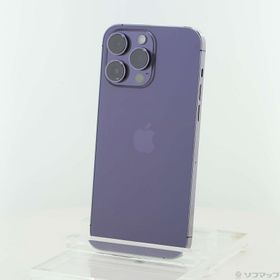 (中古)Apple iPhone14 Pro Max 256GB ディープパープル MQ9E3J/A SIMフリー(269-ud)