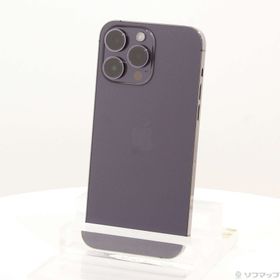 (中古)Apple iPhone14 Pro Max 256GB ディープパープル MQ9E3J/A SIMフリー(348-ud)