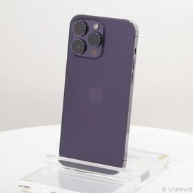 (中古)Apple iPhone14 Pro Max 512GB ディープパープル MQ9J3J/A SIMフリー(348-ud)