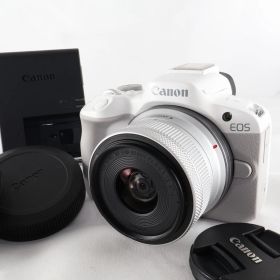 【美品】《 ショット数31676 回》Canon ミラーレス一眼カメラ EOS R50 標準ズームレンズキット(RF-S18-45) ホワイト