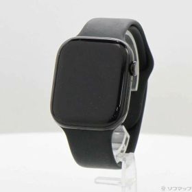 【中古】Apple(アップル) Apple Watch Series 10 GPS 46mm ジェットブラックアルミニウムケース ブラックスポーツバンド 【348-ud】