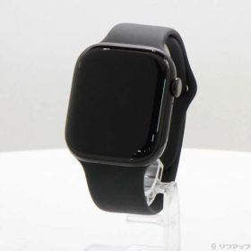 【中古】Apple(アップル) Apple Watch Series 10 GPS 46mm ジェットブラックアルミニウムケース ブラックスポーツバンド 【344-ud】