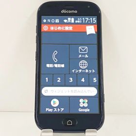 らくらくスマートフォン F-42A ドコモ ネイビー 送料無料 本体 c20554 【中古】