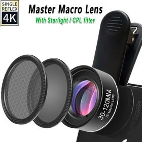 4K HD Phone Lens 30-120mm Macro Lens Long-distance Shot CPL Star Filter for