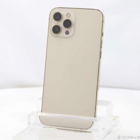 (中古)Apple iPhone12 Pro Max 128GB ゴールド MGCW3J/A SIMフリー(344-ud)
