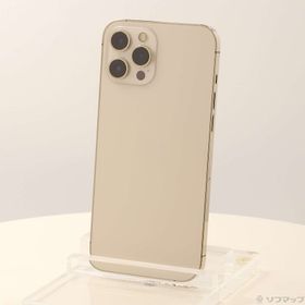 (中古)Apple iPhone12 Pro Max 256GB ゴールド MGD13J/A SIMフリー(377-ud)