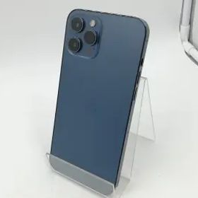 【中古】Apple SoftBank 【SIMロック解除済み】 iPhone 12 Pro Max 256GB パシフィックブルー MGD23J/A【千葉】保証期間１ヶ月【ランクC