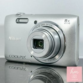 Nikon COOLPIX S3600 シルバー コンデジ デジカメ 中古カメラ 動作確認済み 光学8倍ズーム 広角25mm レトロデジカメ 平成レトロ