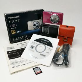 Panasonic LUMIX DMC-FX77 ピンク カメラ コンデジ 動作確認済み SDカード32GB 中古品 管理番号KKVKSKO1481