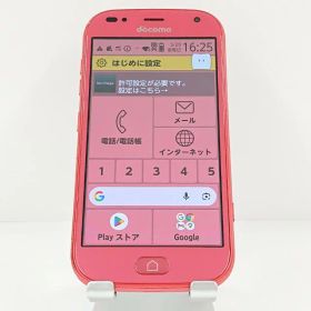 らくらくスマートフォン F-42A ドコモ ピンク 送料無料 本体 c20308 【中古】