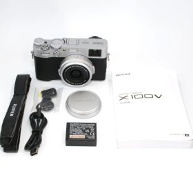 富士フイルム X100V シルバー コンパクトデジカメ x100v-s 【非常に良い(A)】