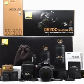 超極上★ニコン Nikon D5200 ダブルズームキット ブラック #652