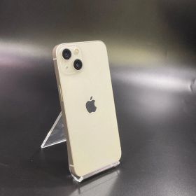 【全額返金保証】【最速発送】 iPhone 13 128GB スターライト au SIMフリー 白ロム 美品 動作確認済 85%