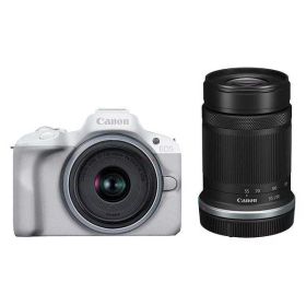 CANON キヤノン EOS R50 ダブルズームキット ホワイト ミラーレスカメラ【ラッピング対応可】 R-LOGI