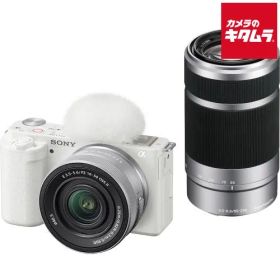 【新品】ソニー VLOGCAM ZV-E10 ダブルズームレンズキット ホワイト [ZV-E10X W] SONY ミラーレス一眼カメラ 軽量 Wi-Fi搭載 Vlogカメラ 4K動画撮影 《納期約１－２週間》