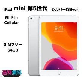 美品 電池86％ Apple iPad mini 5 SIMフリー 64GB シルバー【動作確認・初期化済】