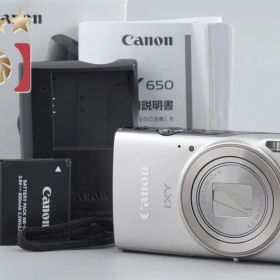 【中古】Canon キヤノン IXY 650 シルバー コンパクトデジタルカメラ 元箱付き