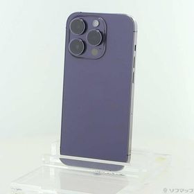 〔中古〕Apple(アップル) iPhone14 Pro 128GB ディープパープル MQ0F3J／A SIMフリー〔198-ud〕