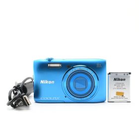 1433＜並品＞ Nikon デジタルカメラ COOLPIX S3600 コバルトブルー S3600BL