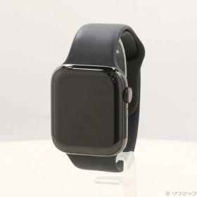 【中古】Apple(アップル) Apple Watch Series 4 GPS + Cellular 44mm スペースブラックステンレススチールケース ブラックスポーツバンド 【247-ud】