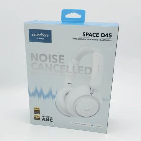 【中古 動作確認済】 Anker Soundcore Space Q45 Bluetooth 5.3 ワイヤレス ヘッドホン ホワイト 音楽 ミュージック 音楽鑑賞 運動 ランニング 通勤 通学 耳 イヤー イヤホン 音質 没入感 集中 音 使いやすい ジムリラックス 小さい
