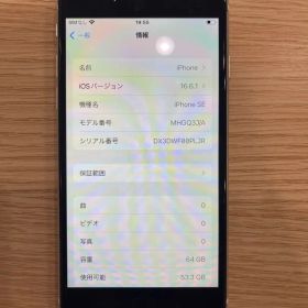 iPhone SE SIMロックあり 64GB MHGQ3J/A 容量86％