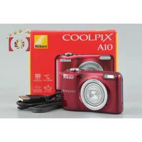 【中古】Nikon ニコン COOLPIX A10 レッド コンパクトデジタルカメラ 元箱付き