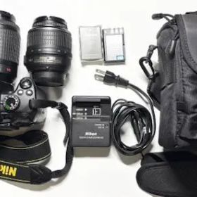 【ジャンク/訳あり】Nikon D5000 ダブルズームキット 付属品多数
