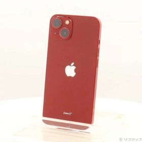 【中古】Apple(アップル) iPhone13 128GB プロダクトレッド MLNF3J／A SIMフリー 【198-ud】
