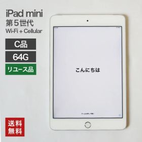 中古 iPad mini5 64GB【C品】Wi-Fi +Cellular Apple 本体のみ 在庫限り 整備済品 Softbank シルバー 第5世代 送料無料 82-5R60532E