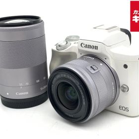 【中古】 【良品】 キヤノン EOS Kiss M ダブルズームキット ホワイト