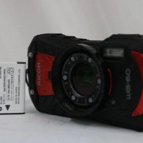 【外観美品】 リコー Ricoh WG-60 5x レッド バッテリー付き コンパクトデジタルカメラ e13886