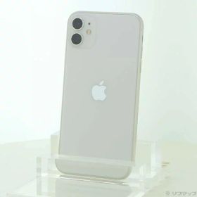 【中古】Apple(アップル) iPhone11 64GB ホワイト MWLU2J／A SIMフリー 【251-ud】