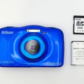 Nikon COOLPIX クールピクス S33 デジカメ カメラ 防水 ブルー