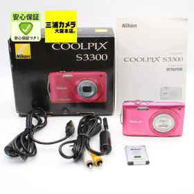 【極上品】 Nikon COOLPIX S3300 ピンク デジタルカメラ #092VV06123