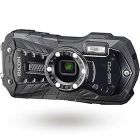 【中古】(非常に良い)RICOH WG-70 ブラック リコー本格防水デジタルカメラ 14m防水 (連続2時間) 1.6m耐衝撃 防塵 -10℃耐寒 アウトドアで活躍するタフネスボディ CALS
