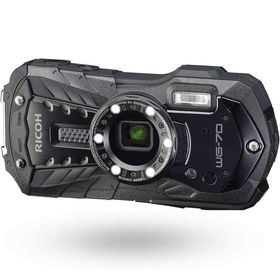 【中古】【整備済み品】 RICOH WG-70 ブラック リコー本格防水デジタルカメラ 14m防水 (連続2時間) 1.6m耐衝撃 防塵 -10℃耐寒 アウトドアで活躍するタフネスボディ CALSモード搭載で 現場記録など幅広いビ当店保証30日間 人気モ