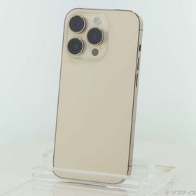 (中古)Apple iPhone14 Pro 128GB ゴールド MQ073J/A SIMフリー(198-ud)